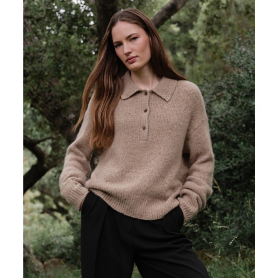 Women's sweater | Cashmere Burke polo shirt